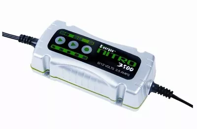 Sinergex NITRO 3500 Smart Battery Charger AGM 12 Volt Car Motorbike Bike Caravan • £14.99