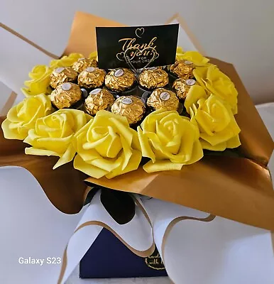 Medium Size Chocolate Ferrero Rocher Bouquet   Gift Flower Hamper Gift.  • £25.99