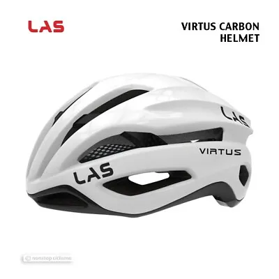 NEW LAS VIRTUS CARBON Road Cycling Helmet : WHITE • $546.27