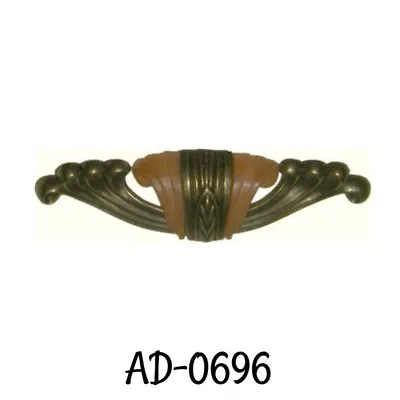 Waterfall Style Drawer Pull Bakelite Tortoise Shell Antique Brass Vintage Old • $7.56