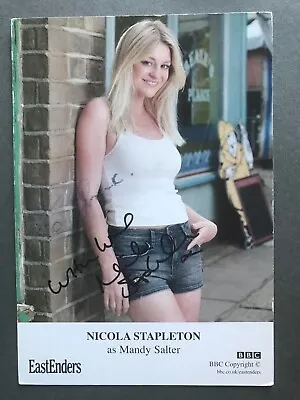 Nicola Stapleton Autograph Signed Photograph /Mandy Salter EastEnders TV Star • £4