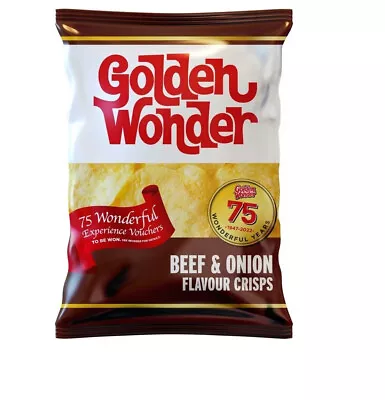 £17.29 • Buy Golden Wonder Crisps Box Of 32 X 32.5g Beef And Onion NEW STOCK