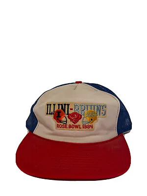 Vintage 1984 Rose Bowl Illinois VS UCLA Bruins Snapback Trucker Hat • $22.50