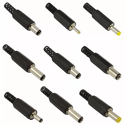 Male DC Connector Jack Plug 2.1mm / 2.5mm / 1.7mm / 1.3mm / 0.7mm Laptop • £2.99