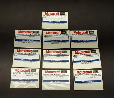 Lot Of 10 Vintage Motorcraft Oil Change Original Window Reminder Sticker Decal • $7.99