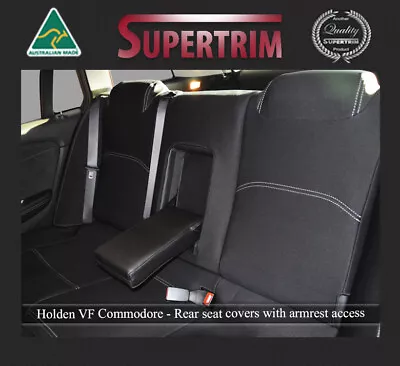 Rear Wagon + Armrest Seat Cover Fit Holden Vf Commodore Premium Neoprene • $293.55