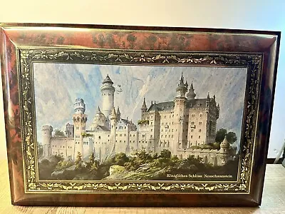 Schloss Neuschwanstein German Tin 1998 Vintage Cookie Konigliches Castle 14 X 10 • $25