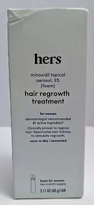 Hers Topical Hair Regrowth Treatment Foam For Women 2.11oz New Sealed EXP 9/2023 • $10.95