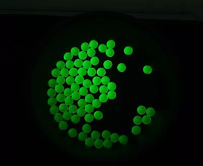 5 X URANIUM / VASELINE GLASS SMALL MARBLES (10 Mm) SHOWING UV FLUORESCENCE • £9.25