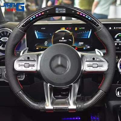 Carbon Fiber LED Steering Wheel For 18-20 Mercedes Benz AMG G63 C E S GLE • $699