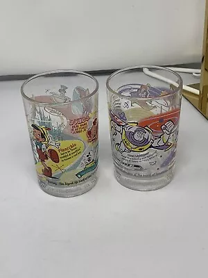 McDonalds 2002 Disney 100 Years Of Magic Glasses Cups Set Of 2 Buzz Pinocchio • $25