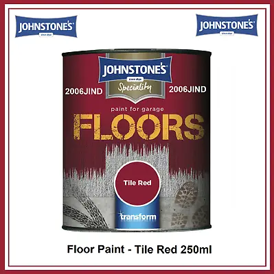 £9.97 • Buy Johnstone's Garage Floor Paint Semi Gloss 250ml Floor Paint - Tile Red
