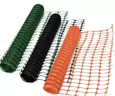 Heavy Duty 5.5kg Plastic Mesh Barrier Safety Fence Net Netting Green Orange Blac • £59.89