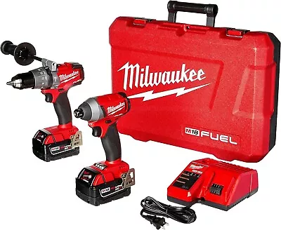 Milwaukee 3696-22 M18 FUEL 18V Cordless 2-Tool Combo Kit - Red (369622) • $279