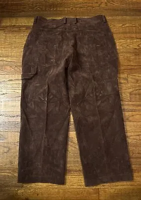 Koman Pants Men's 36x32 Brown Polyester Sport Outwear Suede Type Material • $14.99