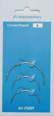 £2.15 • Buy Hand Sewing Needles Curved Repair Upholstery Craft Knit Quilting Needle 3pcs 