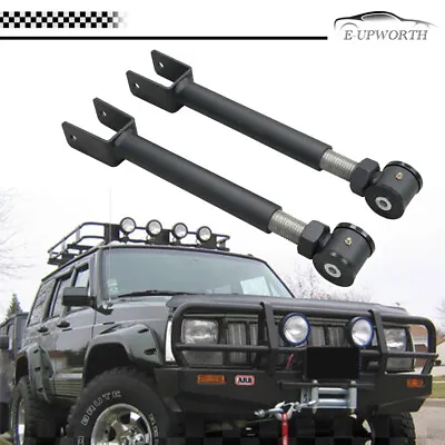 Front Upper Control Arms 0-8  Lift For 1984-2001 Jeep Cherokee XJ 2WD 4WD Black • $71.02
