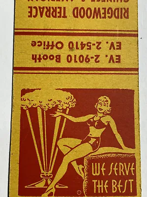 Chinese Restaurant Ridgewood￼ New York Pin Up Matchbook Cover Girl • $5.88