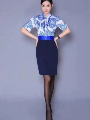 £295.36 • Buy Vintage Okay Airlines Cabin Crew Uniform Dress
