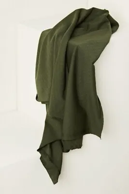 Mind The MAKER Gem Pointelle Jersey Stretch Knit Fabric Olive Green - Per Metre • £21.99
