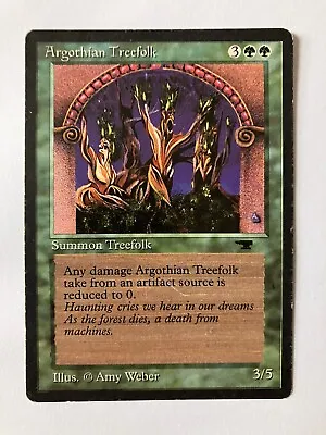 Magic The Gathering Card Game Antiquities Edition Green Card Argothian Tre  • £4.99