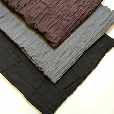 100% Cotton Crush Fabric Creased Crinkle Craft Dress Quilting Material 55  • £7.73