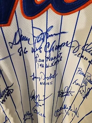 1986 New York Mets World Series Champions Jersey Team Signed (23) Signatures • $1850