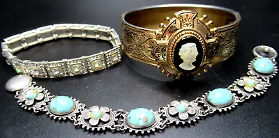 Great Lot Of Vintage Bracelets Cameo & More • $49.99