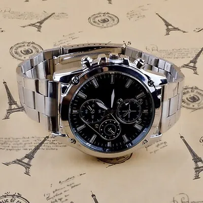 $12.61 • Buy Luxury Men Business  Sports Watch Mens Stainless Steel Quartz Analog Wrist Watch