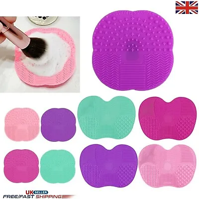 Silicone Makeup Washing Brush Cleaner Gel Cleaning Mat Foundation Scrubber Pad • £2.52