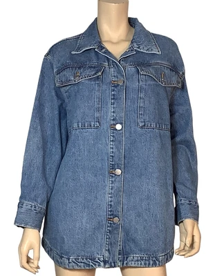$64.95 • Buy ⭐country Road Australian Cotton Denim Shacket Oversize Size 8   Style 60267 Nwot