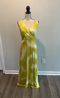 Soma Soft Jersey Cross Back Maxi Dress Tie Dye For Key Lime Womens Size Medium • $32.99