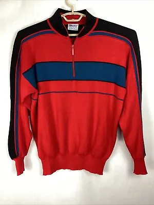 VINTAGE Meister Sweater Mens Sz XL Wool Blend Pullover Quarter Zip Casual • $10