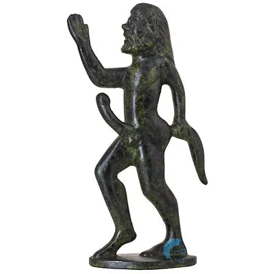 Satyr Statue Companion Of Pan And Dionysus Mythology Solid Bronze Sculpture • £185.06