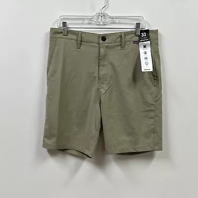 Hurley Phantom Shorts Mens 33 Beige Chino Walkshort 20 Inch • $29.88