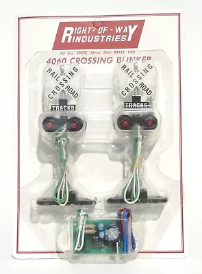 New In Pkg Right Of Way O-scale 1/48 Train Set Crossing Blinkers (2) • $29.99