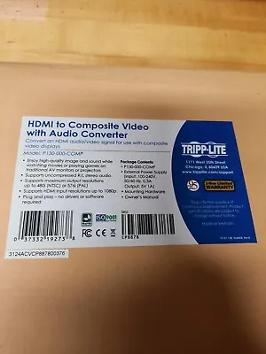 Tripp Lite P130-000-Comp HDMI To Composite Video Adapter USED  FULL SET  • $64.99