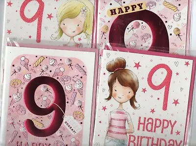 9th Birthday Card Choice For Girls 20cm X 14cm • £1.79