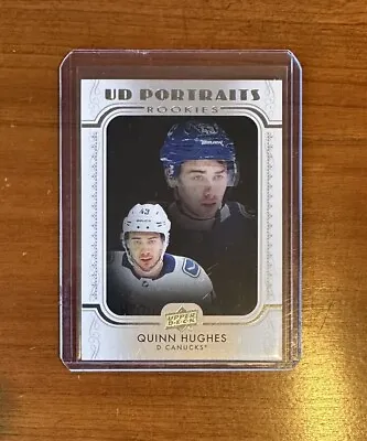 2019-20 Upper Deck UD Portraits Quinn Hughes Vancouver Canucks #P-45 R155 • $20