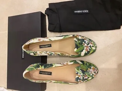 £90 • Buy BNIB Womens Dolce & Gabbana Floral Print Shoes Flats Size 35 Uk2