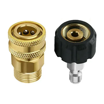 14mm Fitting M22 Quick Release Connector 3/8'' Adapter Pressure Washer Coupling • £12.69