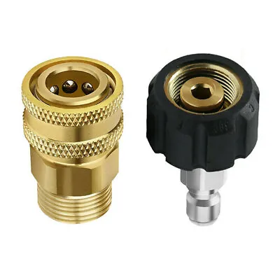 M22 Quick Release Connector 3/8'' Adapter Pressure Washer Coupling 14mm Fitting • £9.99