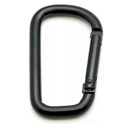 Pack Of 6 Pcs 3  Heavy Duty Carabiner Spring Belt Clip Key Chain D Shape Black  • $11.98