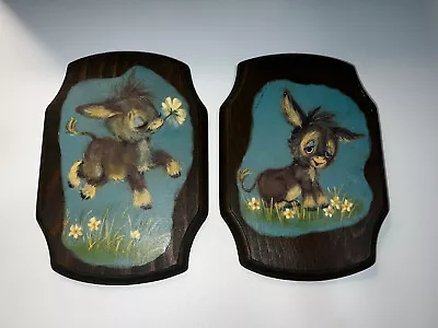 Vintage Wooden Donkey Wall Hangings • $32