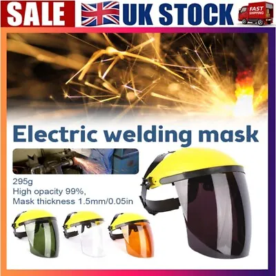 Clear Full Face Shield Safety Helmet Visor Mask For Automotive Construction • £13.12