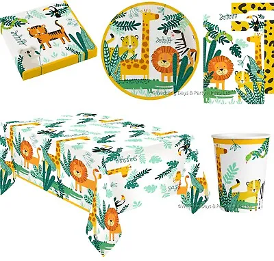 £4.49 • Buy Jungle Zoo Wild Animal Tableware Birthday Party Baby Shower Decorations Boy Girl