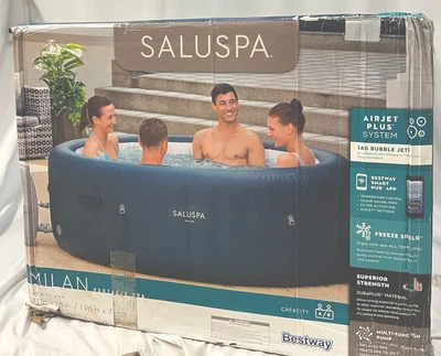 $349.99 • Buy Bestway 54185E-BW SaluSpa Milan Airjet Plus Portable 4-8 Person Spa