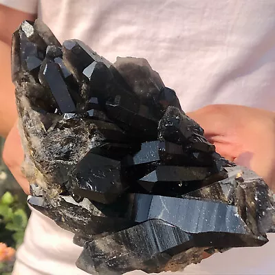 4.63LB Natural Black QUARTZ Crystal Cluster Mineral Specimen Collection  Healing • $0.99