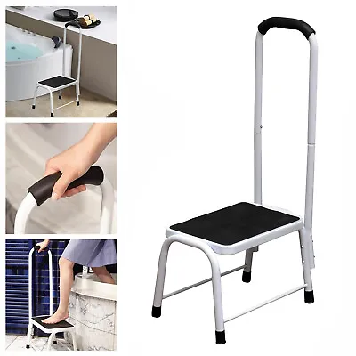£25.85 • Buy Slip-Resistant Safety Step Stool Bath Kitchen Aid Handrail Mobility Platform Sup
