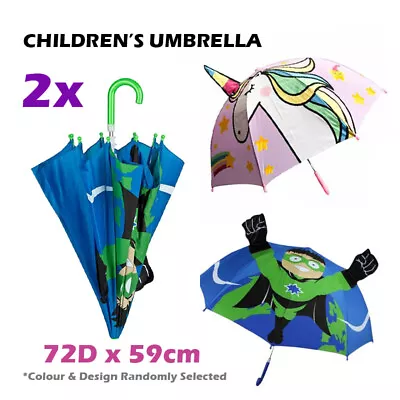 $26.99 • Buy 2PCS Children's Umbrella Cute Cartoon Animal Hero Umbrella For Children Kids